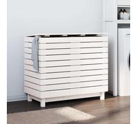 vidaXL Laundry Basket White 88.5x44x76 cm Solid Wood Pine