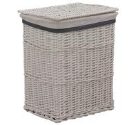 vidaXL Laundry Basket White Willow