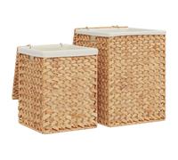 vidaXL Laundry Baskets Storage Basket Laundry Baskets Box 2 pcs Water Hyacinth