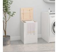 vidaXL Laundry Box White 44x44x66 cm Solid Wood Pine