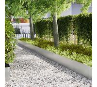 VidaXL Lawn Edging 10 Pcs 100 X 0.05 X 30 Cm Galvanised Steel Silver