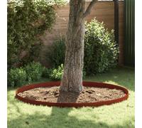 vidaXL Lawn Edging 4 pcs Rusty 450 x 0.05 x 15 cm Weathering Steel