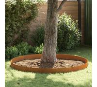 vidaXL Lawn Edging 4 pcs Rusty 450 x 0.05 x 20 cm Weathering Steel