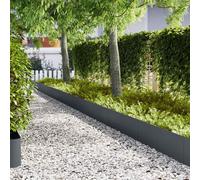 vidaXL Lawn Edging 50 pcs Anthracite 100 x 0.05 x 30 cm
