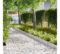 Lawn Edging Stainless Steel Silver 100x20cm Durable Garden Border Panels 10pc UK