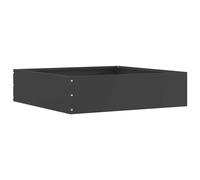 Lawn Edging Steel Black 50 x 50 x 13 cm Square Garden Border Edge Durable Heavy