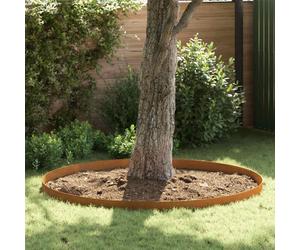 vidaXL Lawn Edging Rusty 450 x 0.05 x 15 cm Weathering Steel