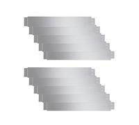 vidaXL Flexible Lawn Fence - Set of 10 - Galvanised Steel - 100x14cm - Bendable Outdoor Border Fence for Garden Landscaping