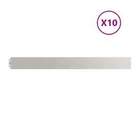 vidaXL Lawn Edgings 10 pcs 10x103 cm Stainless Steel