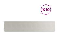 vidaXL Lawn Edgings 10 pcs 20x103 cm Stainless Steel garden edging