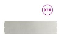 vidaXL Lawn Edgings 10 pcs 25x103 cm Stainless Steel garden edging