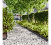 vidaXL Lawn Edgings 10 pcs Black 10x103 cm Cold-rolled Steel