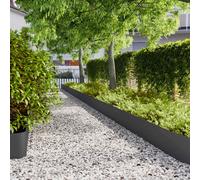 vidaXL Lawn Edgings 10 pcs Black 25x103 cm Cold-rolled Steel