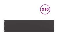 vidaXL Lawn Edgings 10 pcs Black 25x103 cm Cold-rolled Steel garden edging