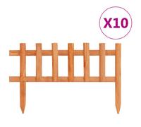 Vidaxl Lawn Edgings 10 Pcs Firwood 4.4 M