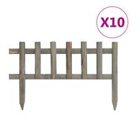 vidaXL Lawn Edgings 10 pcs Firwood 4.4 m