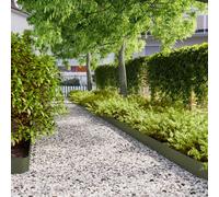 vidaXL Lawn Edgings 10 pcs Olive Green 15x103 cm Cold-rolled Steel