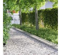 vidaXL Lawn Edgings 10 pcs Silver 103 x 0.05 x 22 cm Galvanised Steel