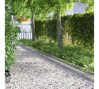 vidaXL Lawn Edgings 10 pcs Silver 103 x 0.05 x 22 cm Galvanised Steel