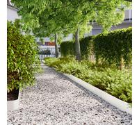 vidaXL Lawn Edgings 10 pcs White 15x103 cm Cold-rolled Steel