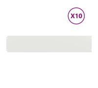 vidaXL Lawn Edgings 10 pcs White 20x103 cm Cold-rolled Steel garden edging