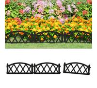 vidaXL Lawn Edgings 17 pcs Black 10 m PP