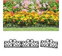 vidaXL Lawn Edgings 17 pcs Black 10 m PP UK NEW