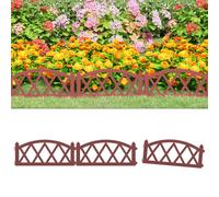 vidaXL Lawn Edgings 17 pcs Red 10 m PP UK NEW