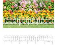 vidaXL Lawn Edgings 17 pcs White 10 m PP