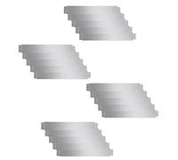vidaXL Galvanised Steel Lawn Fence - Set of 20, 100 x 14 cm Flexible, Bendable Silver Panels