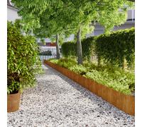 vidaXL Lawn Edgings 20 pcs 25x103 cm Flexible Weathering Steel