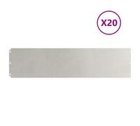 vidaXL Lawn Edgings 20 pcs 25x103 cm Stainless Steel garden edging
