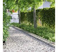 vidaXL Lawn Edgings 20 pcs Silver 103 x 0.05 x 22 cm Galvanised Steel