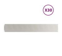vidaXL Lawn Edgings 30 pcs 15x103 cm Stainless Steel garden edging