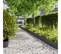 vidaXL Lawn Edgings 30 pcs Black 20x103 cm Cold-rolled Steel garden edging