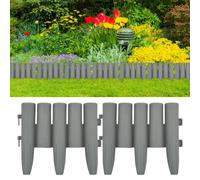 Simply4u Lawn Edgings 36 pcs Grey 10 m PP