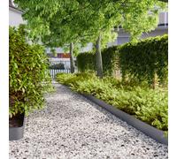 vidaXL Lawn Edgings 50 pcs Anthracite 15x103 cm Cold-rolled Steel