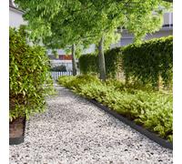 vidaXL Lawn Edgings 50 pcs Black 10x103 cm Cold-rolled Steel