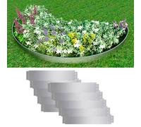 vidaXL Lawn Fence 10 pcs Galvanised Steel 100x20 cm UK HOT