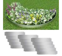 vidaXL Lawn Fence 15 pcs Galvanised Steel 100x20 cm UK NEW