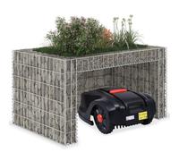 Lawn Mower Garage with Raised Bed 110x80x60 cm Steel Wire | vidaXL