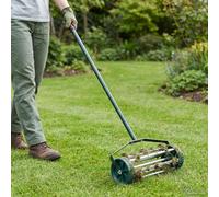 VidaXL Lawn Roller Pull With Aerator Clamps Green 127.5 X 44 Cm Steel