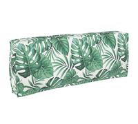 vidaXL Leaf Pattern Cushion - Green Polyester Indoor Decorative Rectangular Pillow 120x40x12 cm for Living Rooms