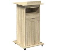 vidaXL Lectern with Wheels & Drawer Sonoma Oak 55x55x107 cm Engineered Wood