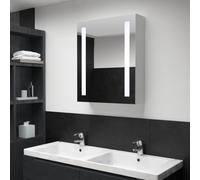 vidaXL LED Bathroom Mirror 50x13x70cm Wall Light Vanity Mirror Wall Cabinet