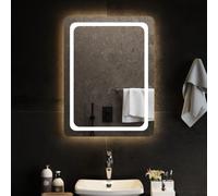 LED Bathroom Mirror Washroom Wall-mounted Light up Mirror Multi Sizes vidaXL