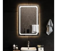 LED Bathroom Mirror Washroom Wall-mounted Light up Mirror Multi Sizes vidaXL