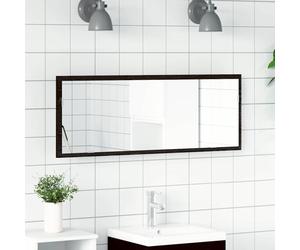 vidaXL LED Bathroom Mirror Black Oak 100 x 8.5 x 37 cm Glass