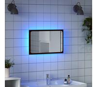 LED Bathroom Mirror Toilet Mirror Washroom Wall Mirror Engineered Wood vidaXL [EEK: A++ - E]