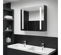 vidaXL LED Bathroom Mirror Cabinet LED Mirrored Cabinet Wall Cabinet Room